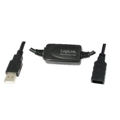 LogiLink 25M USB 2.0 Cable - High-Quality USB 2.0 MF Connector for Reliable Data Transfer | UA0147